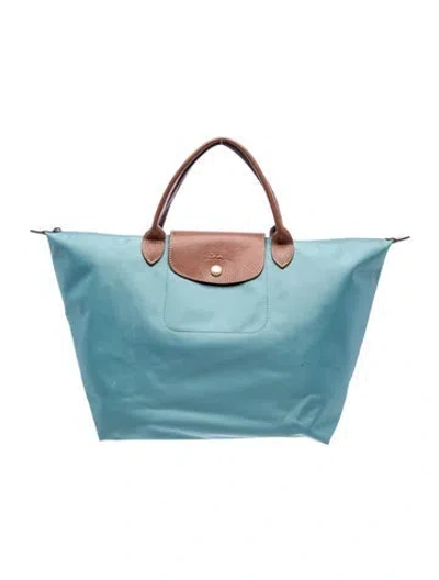 Pre-owned Longchamp Signature Tote In Blue