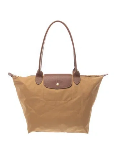 Pre-owned Longchamp Signature Tote In Brown