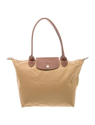 Pre-owned Longchamp Signature Tote In Brown