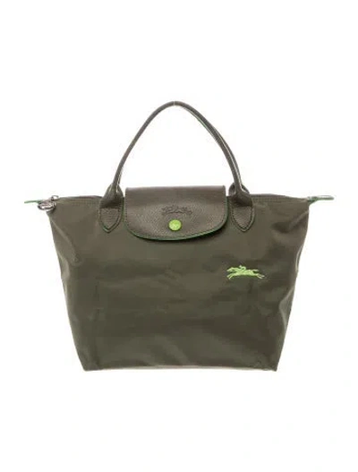 Pre-owned Longchamp Signature Tote In Green