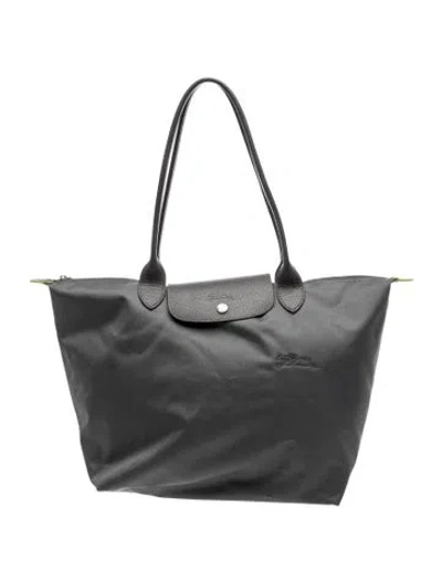 Pre-owned Longchamp Signature Tote In Grey