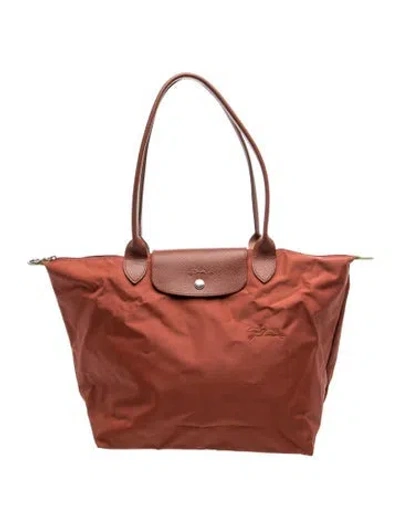 Pre-owned Longchamp Signature Tote In Neutrals