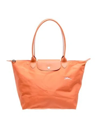 Pre-owned Longchamp Signature Tote In Orange
