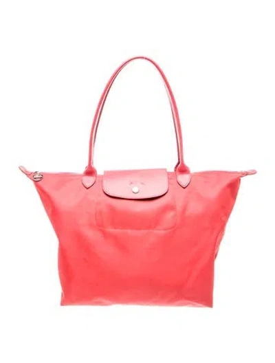 Pre-owned Longchamp Signature Tote In Pink