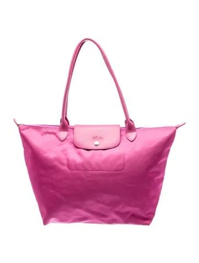 Pre-owned Longchamp Signature Tote In Pink