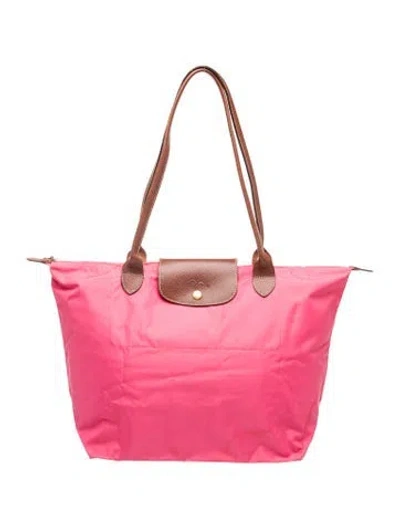 Pre-owned Longchamp Signature Tote In Pink