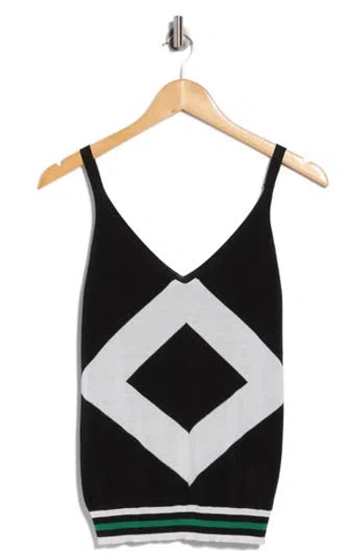 Longchamp Silk Blend Sweater Tank In Black