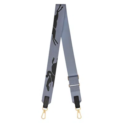 Longchamp Slate Canvas Shoulder Strap In ["grey"]