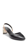 Longchamp Slingback Pump In Black