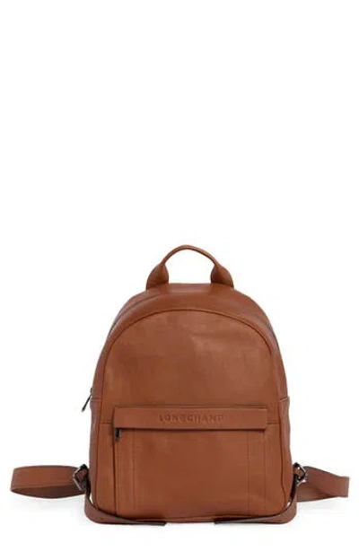 Longchamp Small 3d Leather Backpack In Brown