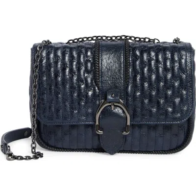 Longchamp Small Amazone Leather Quilted Convertible Crossbody Bag In Blue