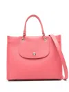 Longchamp Small Cabas Pink Handbag With Embossed Logo On The Front And Adjustable And Removable Shoulder Strap In Pink