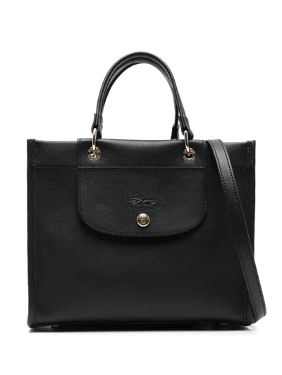 Longchamp Kleiner Cabas Shopper In Schwarz