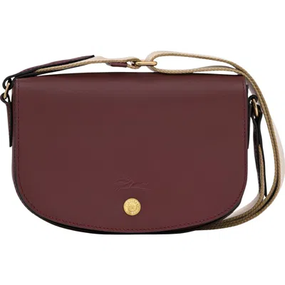 Longchamp Small Empure Leather Crossbody Bag In Burgundy