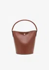 Longchamp Small Epure Bucket Bag In Brown