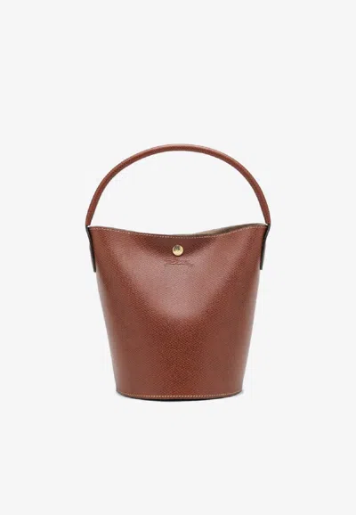 Longchamp Small Epure Bucket Bag In Brown