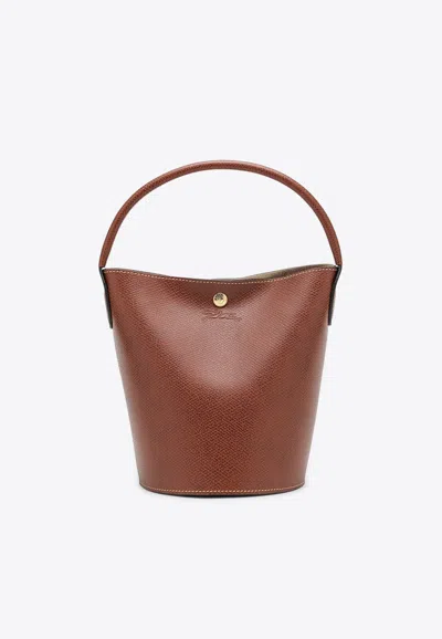 Longchamp Small Épure Leather Bucket Bag