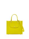 Longchamp Green Handbag With Embossed Logo On The Front And Adjustable And Removable Shoulder Strap In Leather In Green