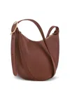 Longchamp Le Foulonné 粒面皮质小号斜挎包 In Brown
