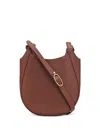 Longchamp Le Foulonné 粒面皮质小号斜挎包 In Brown
