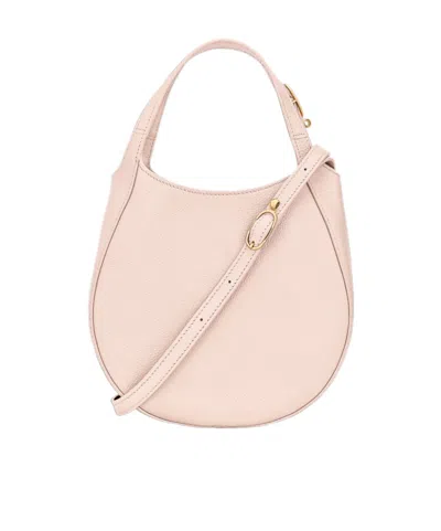 Longchamp Small  Le Foulonné Grained-leather Tote Bag In Pink