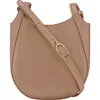 Longchamp Small Le Foulonne Leather Crossbody Bag In Brown