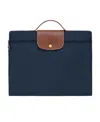 Longchamp Small Le Pliage Briefcase In Brown
