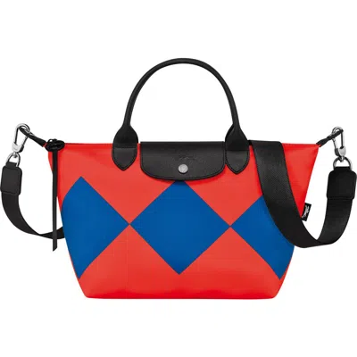 Longchamp Small Le Pliage Casaque Recycled Canvas Crossbody Bag In Red