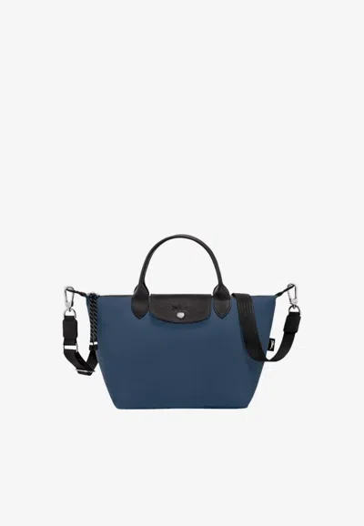 Longchamp Xs Le Pliage Energy Bag With Handle In Ink Blue Colour In Red