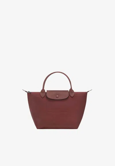Longchamp Small Le Pliage One Canvas Tote Bag In Burgundy