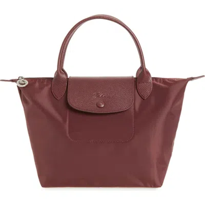 Longchamp Small Le Pliage One Top Handle Bag In Burgundy