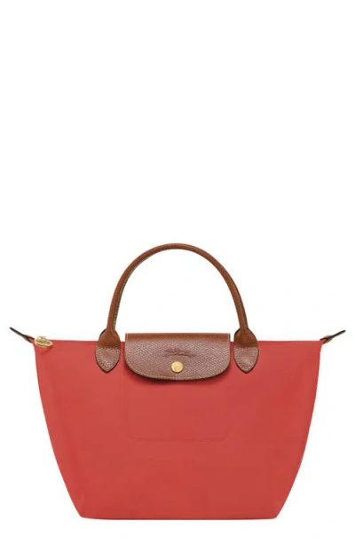 Longchamp Small Le Pliage Original Top Handle Bag In Tomato