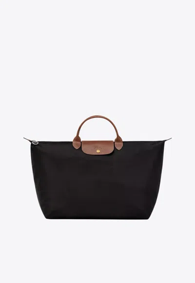 Longchamp Small Le Pliage Original Travel Bag In Black
