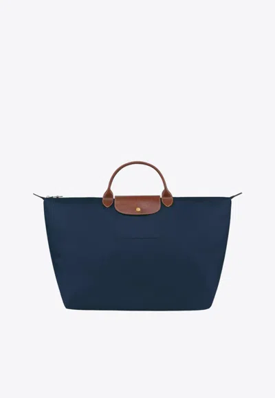 Longchamp Small Le Pliage Original Travel Bag In Navy