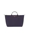 Longchamp Large Le Pliage Recycled Travel Bag In Purple