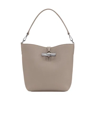 Longchamp Small Le Roseau Bucket Bag In Brown