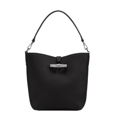 Longchamp Small Le Roseau Bucket Bag In Black