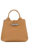 Longchamp Walnut Coloured Shoulder Bag With Detachable Strap In Brown