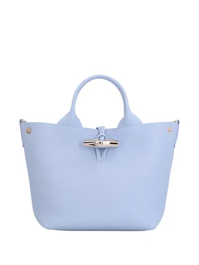 Longchamp Small Le Roseau Toggle-fastening Tote Bag In Blue
