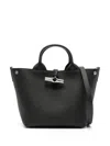 Longchamp Le Roseau Xs Leather Handbag In Black