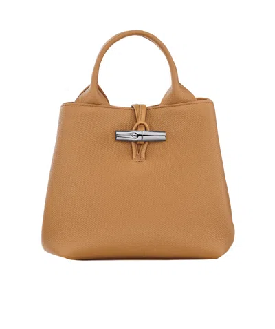Longchamp Small Le Roseau Tote Bag In Brown