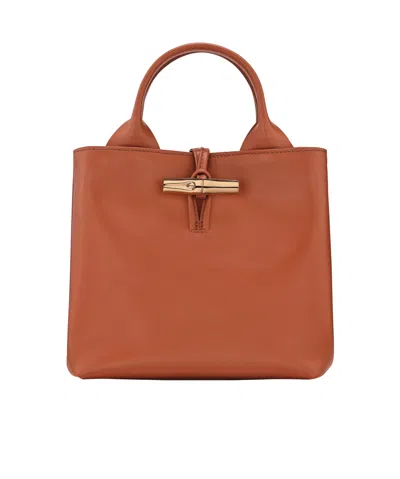 Longchamp Small Le Roseau Tote Bag In Brown