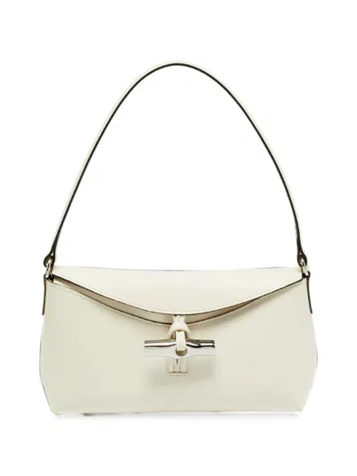 Pre-owned Longchamp Small Le Roseau Tote Bag In White