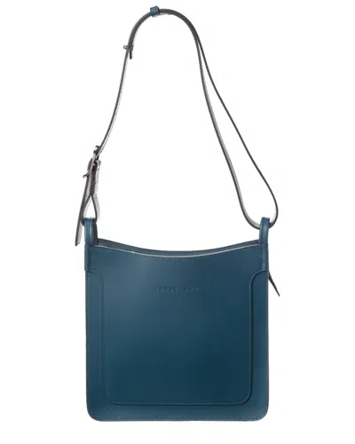 Longchamp Small Leather Hobo Bag In Blue