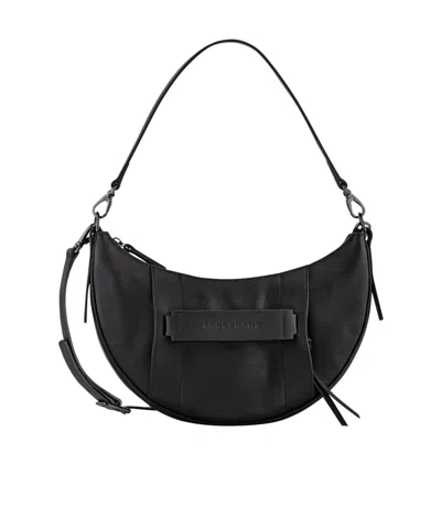 Longchamp Small  3d Cross Body Bag In Black