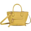 Longchamp Small Mailbox Leather Top Handle Bag In Yellow