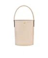 Longchamp Russian Leather Bucket Bag In Nude