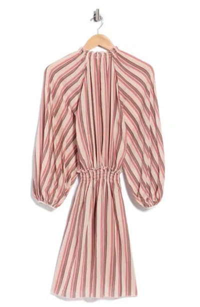 Longchamp Smocked Long Sleeve Dress In Animal Print