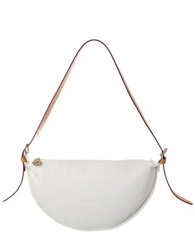 Longchamp Smoothie Leather Crossbody In White