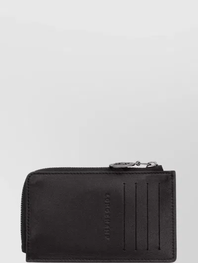 Longchamp Soft Leather Card Holder With External Pocket